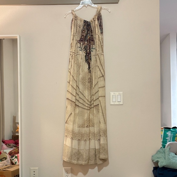 Camilla Drawstring Silk Maxi Dress OS VGUC - Picture 2 of 8